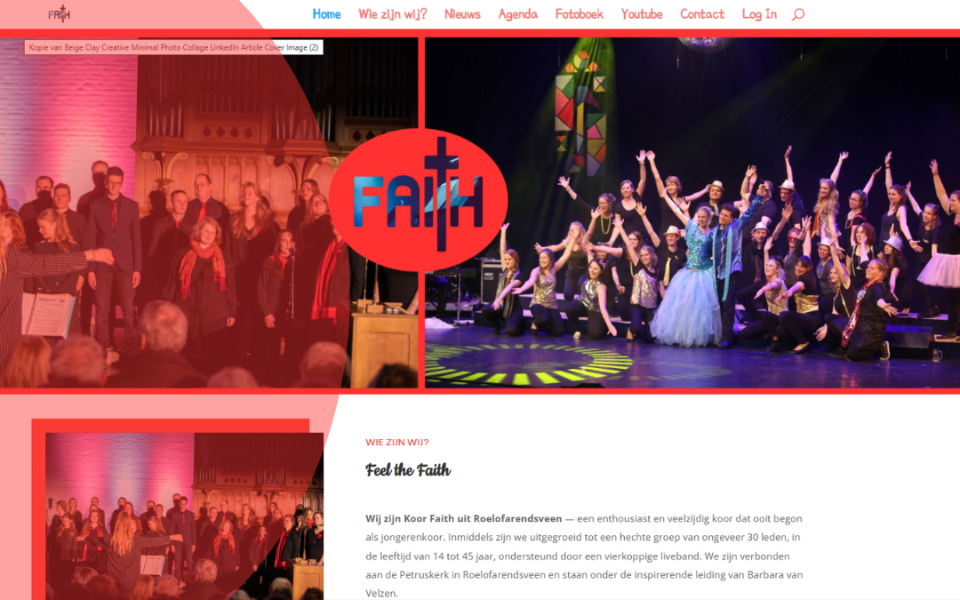 De nieuwe website van Koor Faith is live!Nieuwe Webiste Online